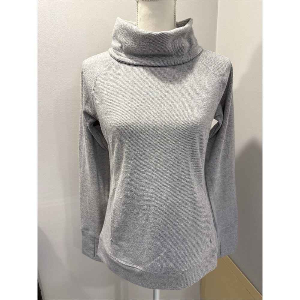 Kyodan Outdoor Workout Gray Cowl Neck Sweater Size Petite Small With Pockets